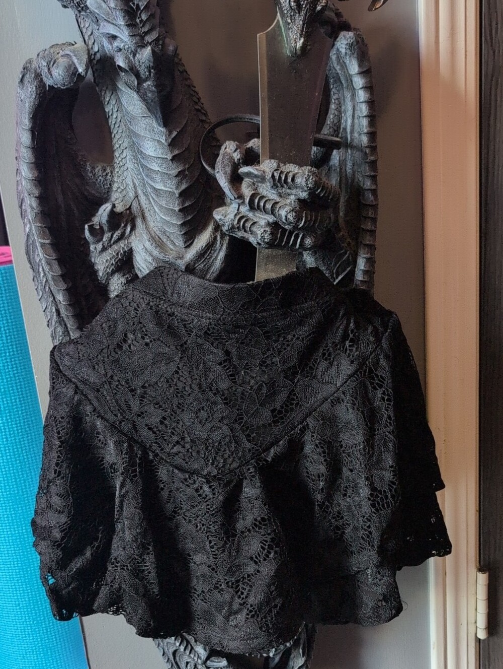 Black Lace Cropped Women’s Top - Brand